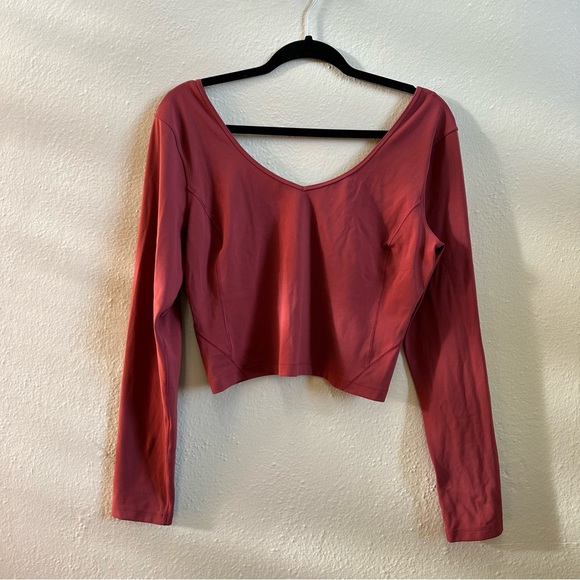 lululemon Align Long Sleeve Shirt Mulled Wine Size 12 - Picture 8 of 9